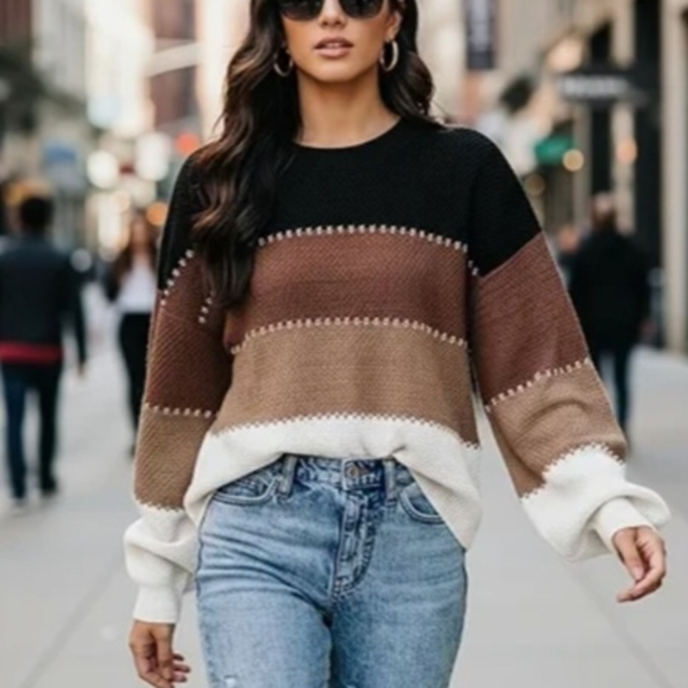 Elegant Striped Sweater for Women